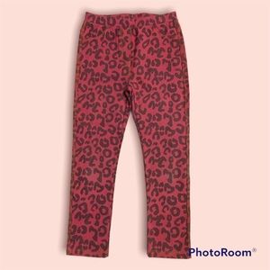 ZARA KIDS LEOPARD PRINT LEGGING PANTS GIRLS SIZE 8